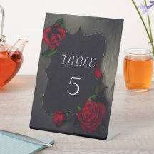 Nostalgic Gothic Love Birthday Table Number