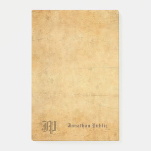 Nostalgic Handwritten Elegant Monogram Template Post-it Notes