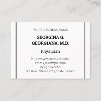 Nostalgic Healthcare Professional Business Card