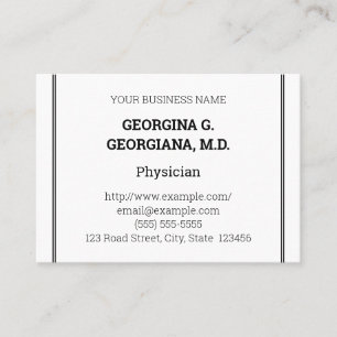 Nostalgic Heathcare Professional Business Card