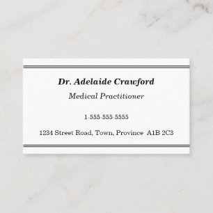 Nostalgic, Heathcare Professional Business Card