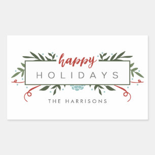 Nostalgic Holiday Personalized Stickers