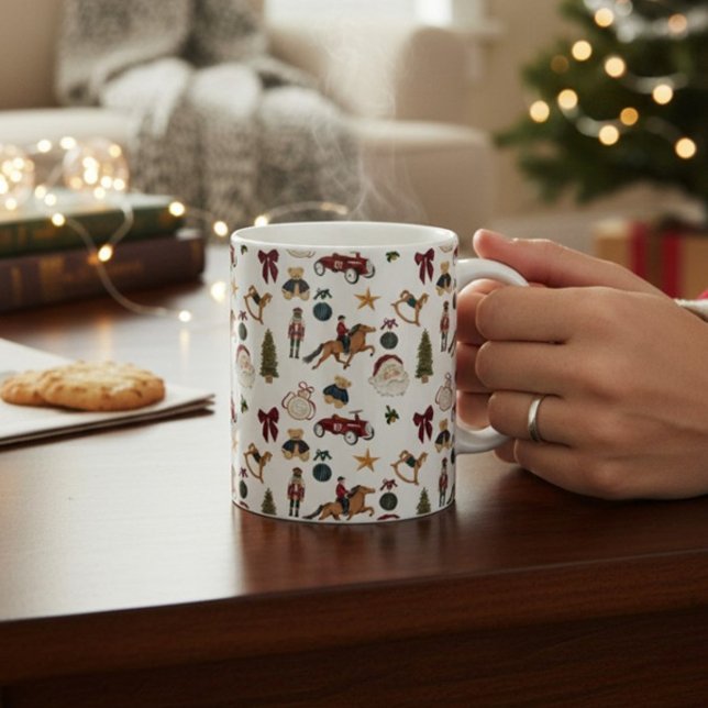 Nostalgic Holiday Toys Watercolor Mug (Creator Uploaded)