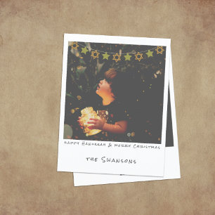Nostalgic Instant Photo Hanukkah/Christmas Holiday Card
