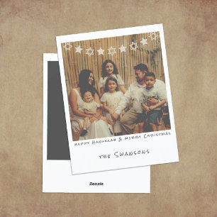 Nostalgic Instant Photo Hanukkah/Christmas Holiday Card