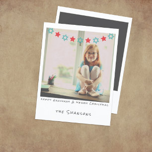 Nostalgic Instant Photo Hanukkah/Christmas Holiday Card