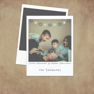 Nostalgic Instant Photo Hanukkah/Christmas Holiday Card