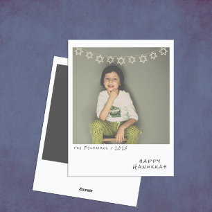 Nostalgic Instant Photo Hanukkah Holiday Card