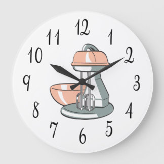 Nostalgic Kitchen Mixer Large Clock
