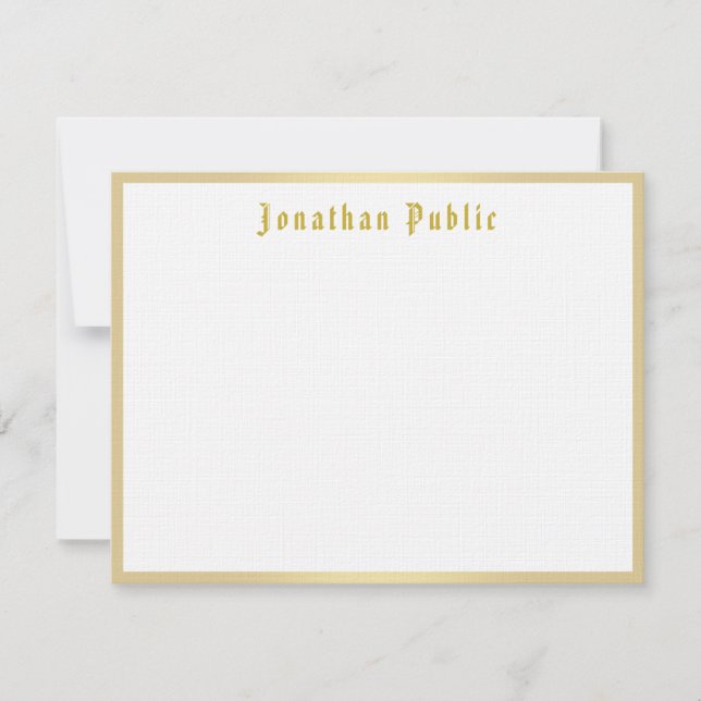 Nostalgic Look Gold Calligraphy Script Template (Front)