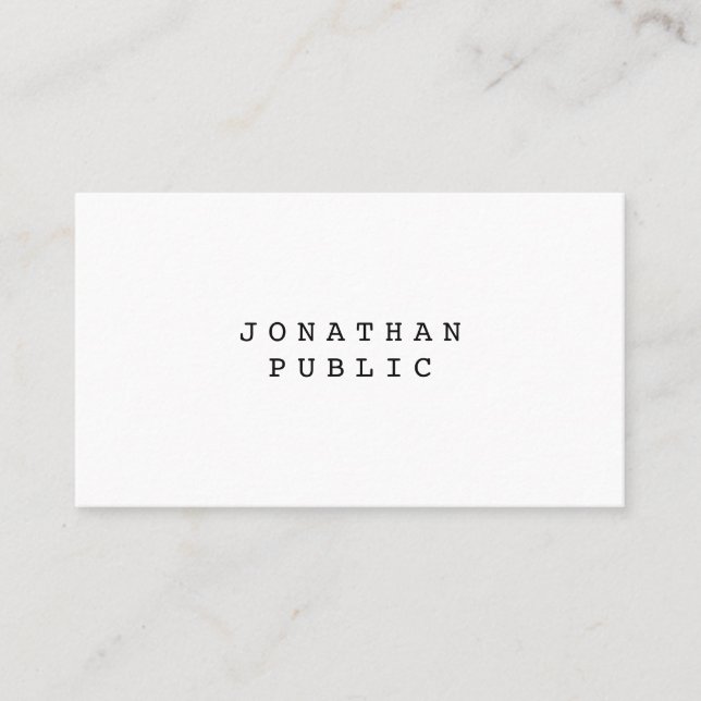Nostalgic Look Minimalist Elegant Classic Template Business Card (Front)