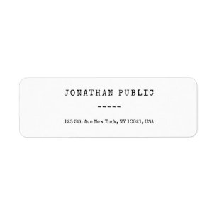 Nostalgic Look Template Elegant Return Address