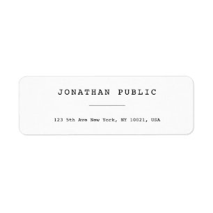 Nostalgic Look Template Simple Return Address