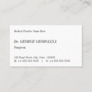 Nostalgic Medical Professional Business Card