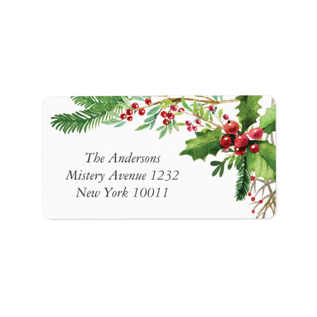 Nostalgic Merry Berry Christmas Label (Front)