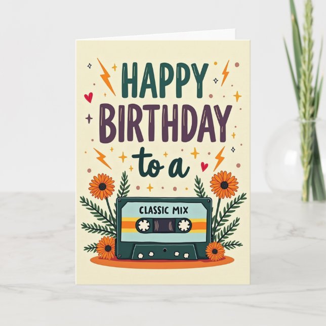 Nostalgic Mix Birthday Card (Front)
