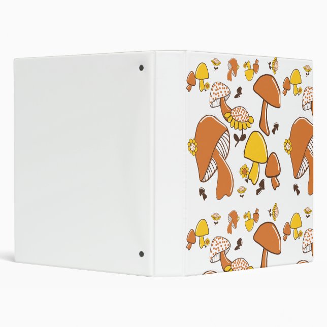 Nostalgic Mushroom Pattern Binder (Background)