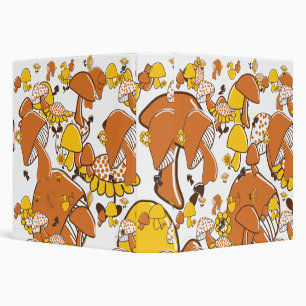 Nostalgic Mushroom Pattern Binder