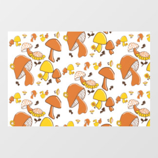 Nostalgic Mushroom Pattern Window Cling