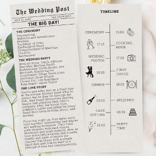 Nostalgic Newspaper Wedding Program