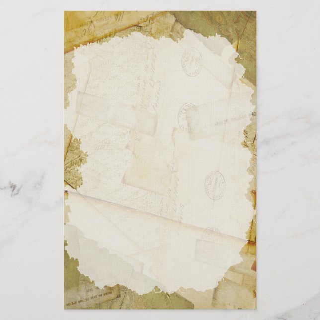 Nostalgic Old Letters Stationery (Front)