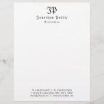 Nostalgic Old Style Text Monogram Clean Template Letterhead<br><div class="desc">Nostalgic Old Style Text Monogram Clean Template Letterhead.</div>