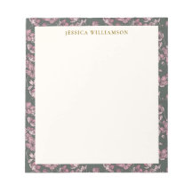 Nostalgic pink floral Personalized Name