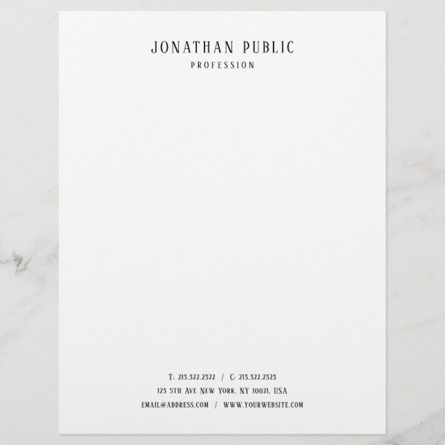 Nostalgic Professional Elegant Clean Design Classy Letterhead (Front)