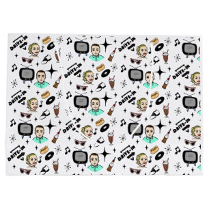 Nostalgic Retro 1950's Style    Large Gift Bag