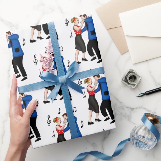 Nostalgic Retro 1950's Style   Wrapping Paper (Gifting)