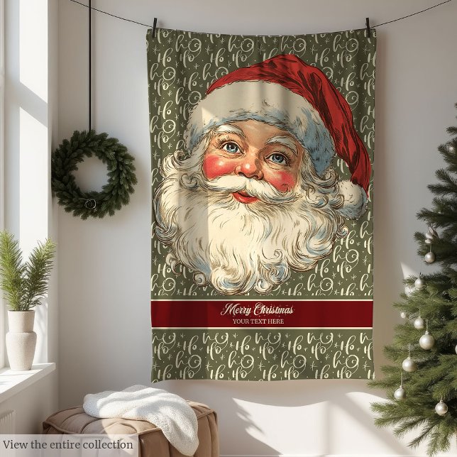 Nostalgic Santa Claus Throw with Classic Look Fleece Blanket (Nostalgic Santa Claus Throw with Classic Look)