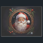 Nostalgic Santa in Golden Frame Decoupage Craft Pa Tissue Paper<br><div class="desc">Bring a touch of nostalgia to your holiday creations with this decoupage paper featuring a charming Santa in a golden round frame. Perfect for Christmas crafts,  gift wrapping,  and seasonal decorations,  this design evokes the warmth and joy of Christmas past.</div>