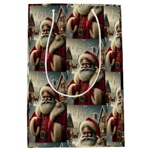 Nostalgic Santa  Medium Gift Bag