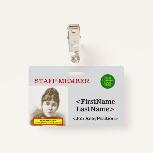 Nostalgic Staff Member Identification Badge