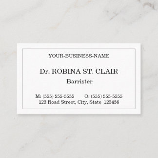Nostalgic Style Law Professional Business Card
