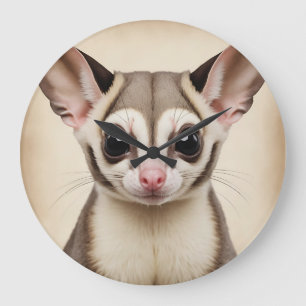 Nostalgic Sugar Glider in Faded Retro Large Clock