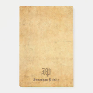Nostalgic Template Elegant Calligraphy Monogram Post-it Notes