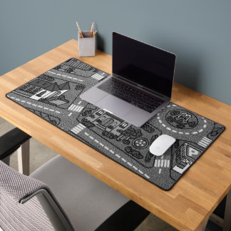 Nostalgic track Carpet Car Road, 90s Childhood  Desk Mat