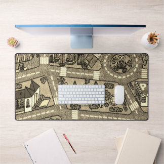 Nostalgic track Carpet Car Road, 90s Childhood Desk Mat