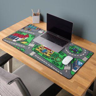 Nostalgic track Carpet Car Road, 90s Childhood Desk Mat