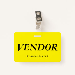 Nostalgic "VENDOR" Badge