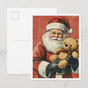 Nostalgic Vintage Christmas Santa Postcard