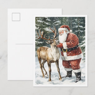 Nostalgic Vintage Christmas Santa Postcard