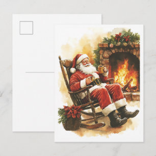 Nostalgic Vintage Christmas Santa Postcard