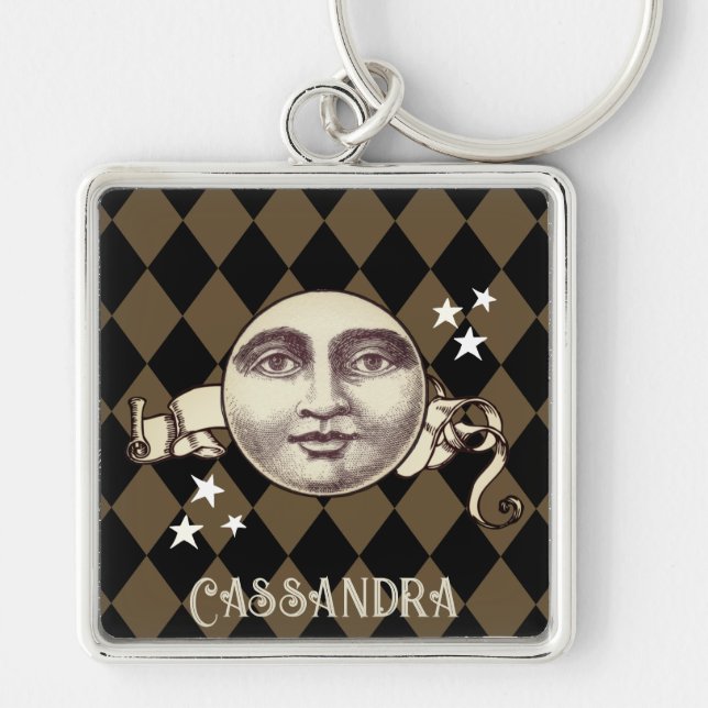 Nostalgic Vintage Steampunk Fantasy  Keychain (Front)