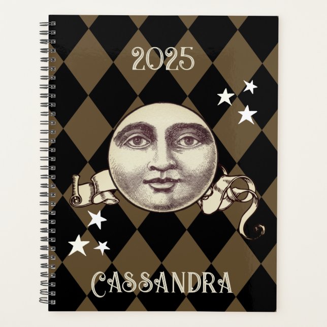Nostalgic Vintage Steampunk Fantasy  Planner (Front)