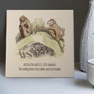 Nostalgic Wilhelm Busch Vintage Humourous Rhyme Tile