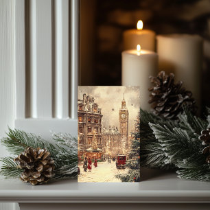 Nostalgic Winter in London Classic Card