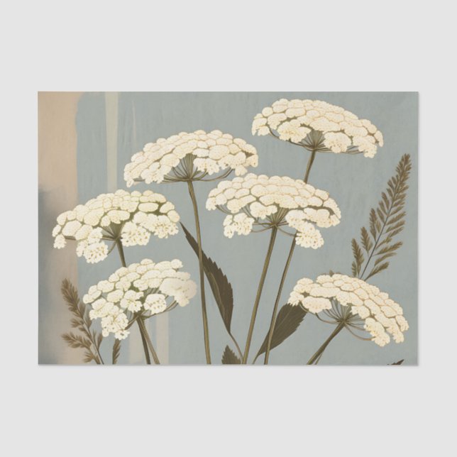 Nostalgic Yarrow Botanical Tissue Paper (Front)