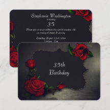 Nostalgique Gothique Amour Anniversaire Invitation